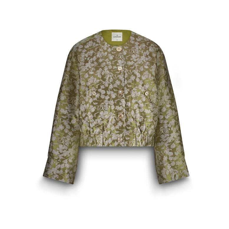 Jacket bomber Leaves jaquard