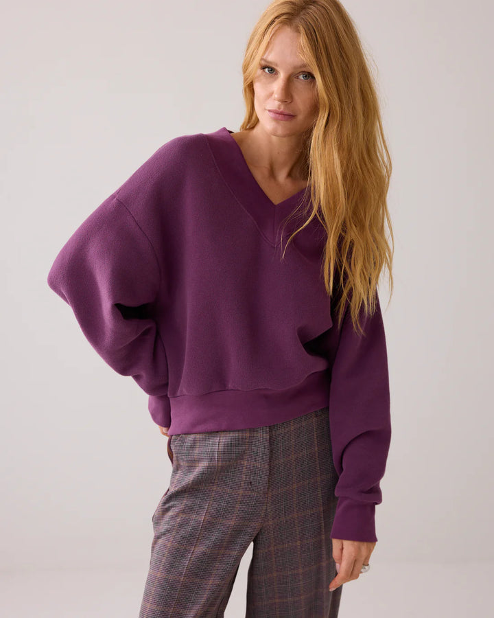 Soft V-neck sweat